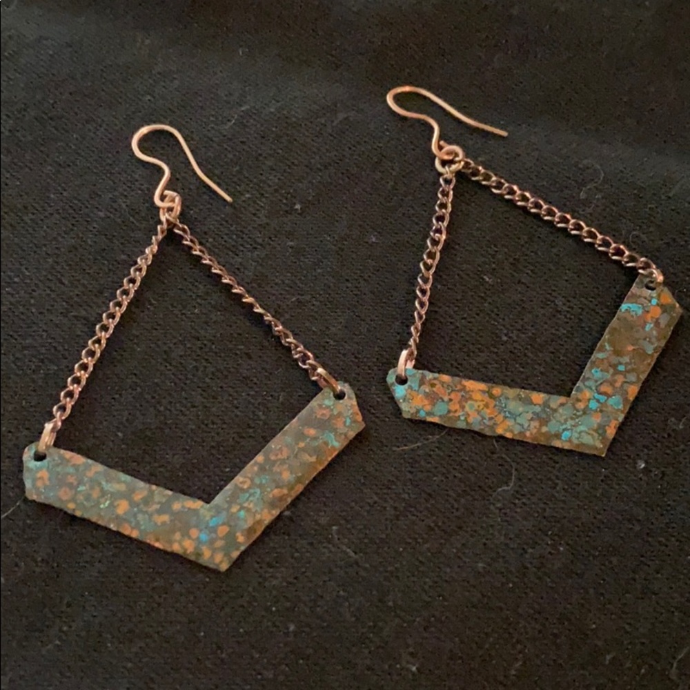 Copper Dangling Earrings